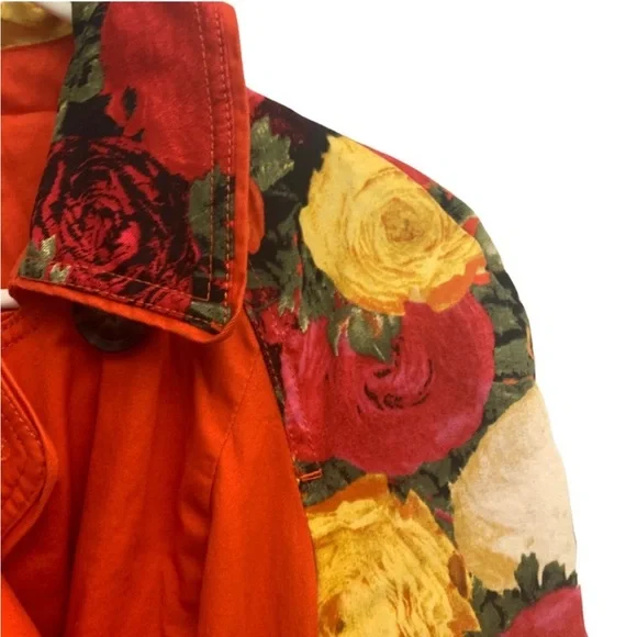 Anthropologie Elevenses Floral Trench Coat - Picture 10 of 14